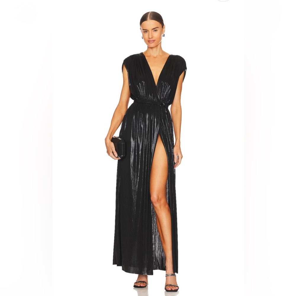 Norma Kamala Athena Gown in Shiny Black
